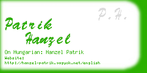 patrik hanzel business card